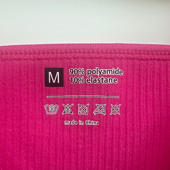 Square-Neck Ribbed Camisole — Pink - Picture 2 of 4